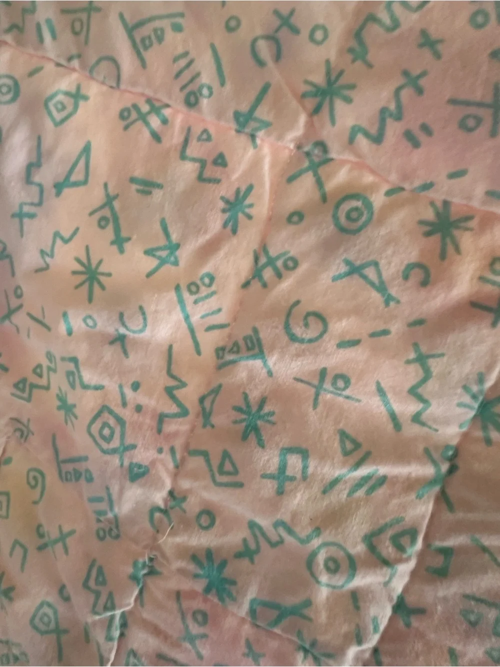Handmade Care Bear quilt